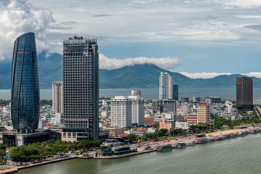 Da Nang skyline in Vietnam, an affordable alternative to Bali for digital nomads and remote workers