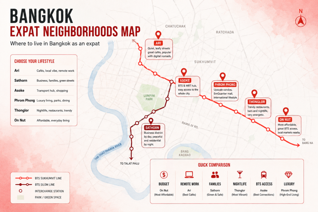 Bangkok Expat Neighborhoods Map