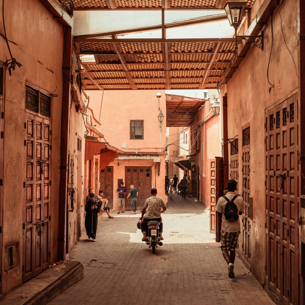 Street in the Marrakech Medina, Morocco