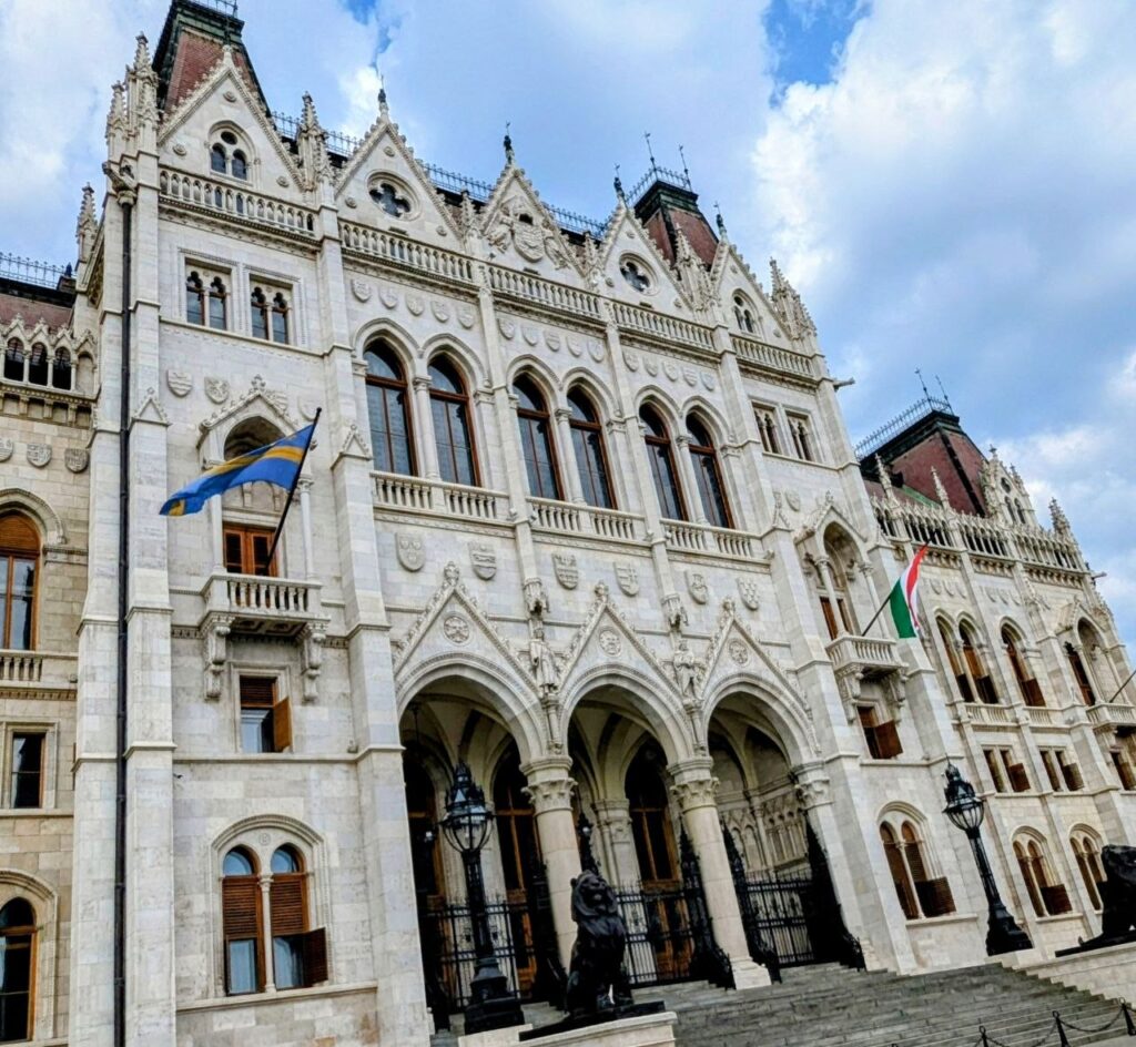 Hungarian Parliament Building in Budapest in September