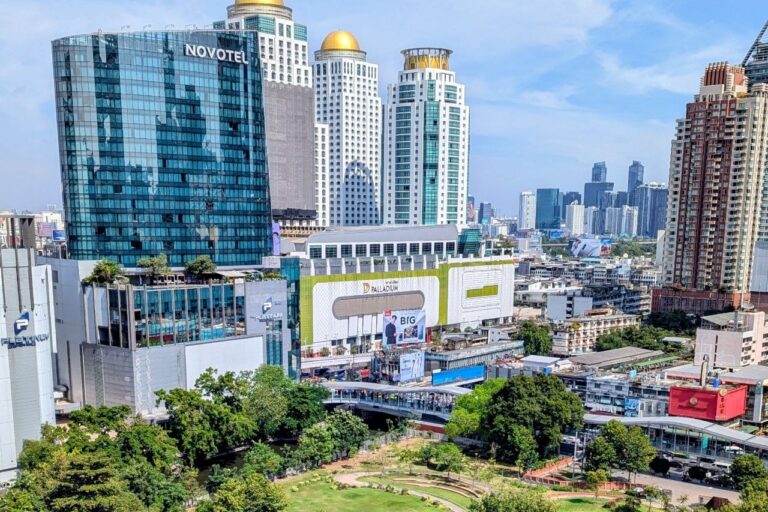 Bangkok city view near free coworking spaces