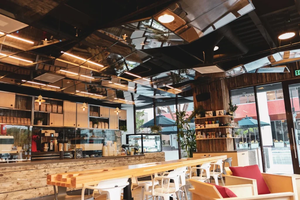 10 Speed Coffee in Santa Monica Los Angeles with seating for remote work