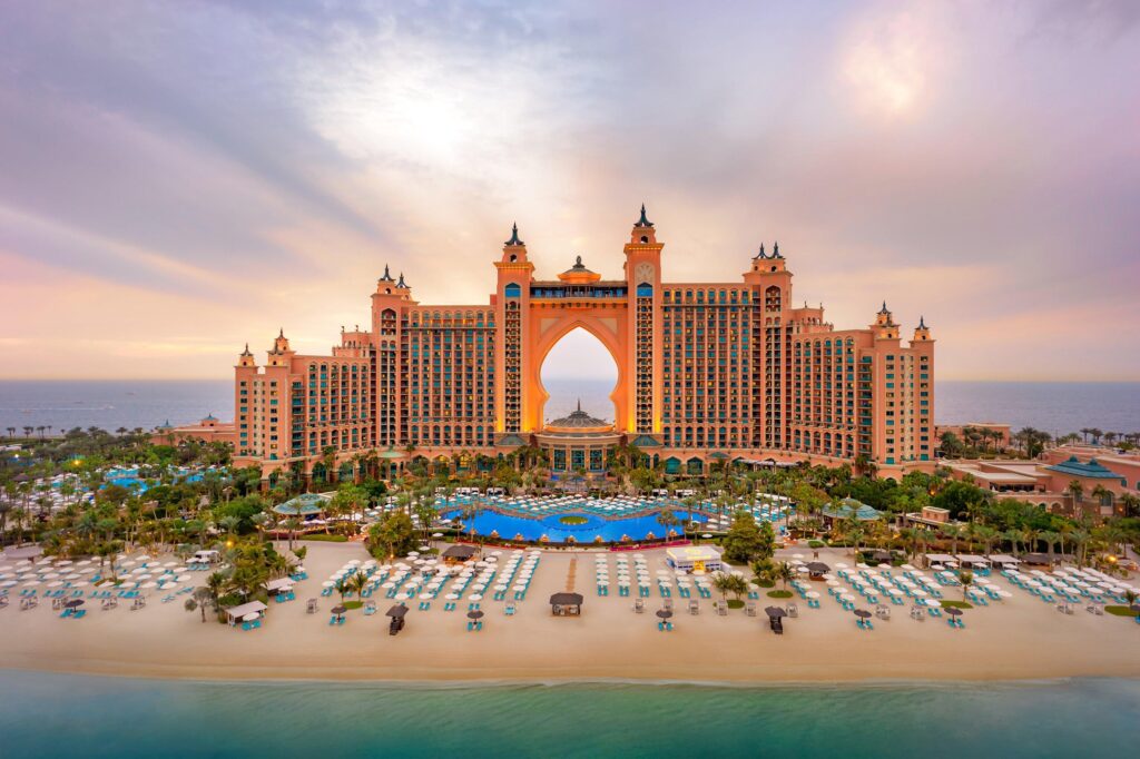 Atlantis The Palm resort and private beach in Dubai