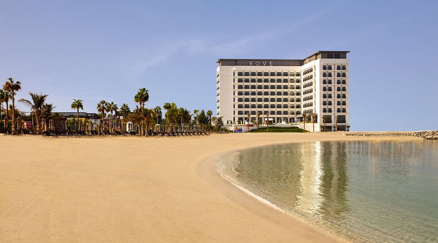 Rove La Mer Beach hotel on the beachfront in Dubai
